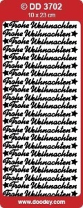 Doodey sticker goud frohe weihnachten DD3702 (Locatie: U270)