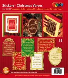 Doodey stickervel Engelse spreuken transparant goud GS652833 (Locatie: )