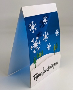 Doorzichtige kerstmiskaart met landschap - Img 2