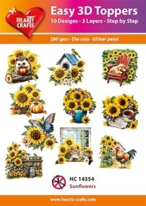 Hearty Crafts Easy 3D Toppers Sunflowers HC14354
