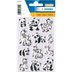 Herma stickers panda- en zebrafamilies foam 1 vel 6021 (Locatie: HE038)