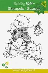 Hobby Idee 6/7 cm hoog clear stamp HI 0033 (Locatie: A372 )
