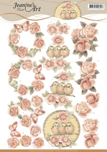 Jeanine's Art knipvel vintage rozen CD11043 (Locatie: 2418)