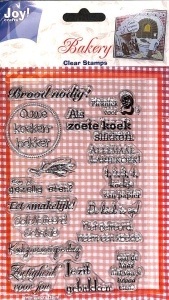 Joy! Crafts Clear Stamp Bakery 6410/0084 (Locatie: A339)