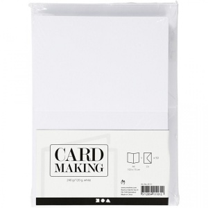 Kaarten en enveloppen wit 10,5 X 15 cm (C6) 50 sets 23111 - Img 2