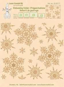 Leane Creatief embossing folder snowflakes background 35.9777 (Locatie: K1)
