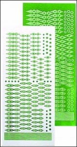 LeCreaDesign star stickers green mirror 61 9180 (Locatie: i605 )