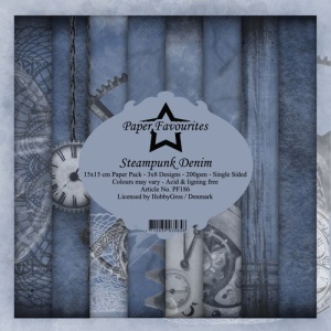 Paper Favorites Paperpack Steampunk Denim 15 x 15 cm PF186