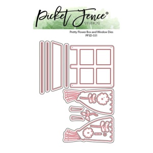 Picket Fence Studios Snijmal Pretty Flower Box and Window PFSD-331