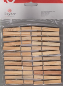 Rayher houten wasknijpers 72 mm / 24 stuks 6131700 (Locatie: )