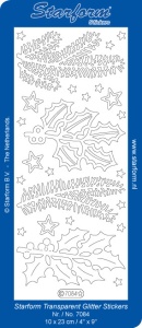 Starform sticker glitter goud / zilver 7084 (Locatie: J537) - Img 2