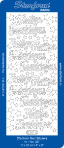 Starform sticker glitter groen prettige feestdagen 287 (Locatie: h186) - Img 2