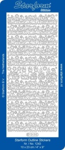 Starform sticker goud bloemen/gras 1243 (Locatie: T110 )