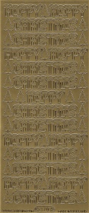 Starform sticker goud happy christmas 370 (Locatie: C242) - Img 2