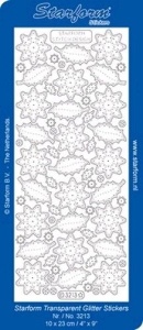 Starform sticker transparant glitter zilver 3213 (Locatie: PP172 )
