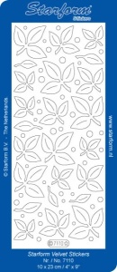 Starform sticker velvet blaadjes wit 7110 (Locatie: B359)