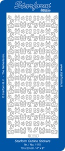 Starform sticker vlinders zilver 1110 (Locatie: K058)