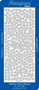 Starform sticker zilver bloemen 1242 (Locatie: T121 )