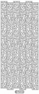 Starform stickervel bloemslingers glitter groen 7045 (Locatie: U043) - Img 2