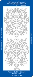 Starform stickervel goud bloem 1117 (Locatie: u076)