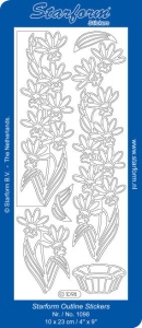 Starform stickervel goud bloemen nr. 1098 (Locatie: U026 )
