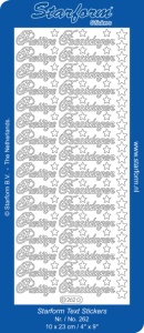 Starform stickervel prettige feestdagen zilver 262 (Locatie: F058)