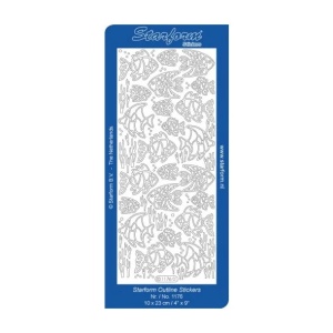 Starform stickervel vissen zilver 1176 (Locatie: t134)