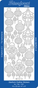 Starform stickervel zilver lampion 1161 (Locatie: i234)