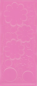 Stickervel roze bloemen 0400 (Locatie: S110 )