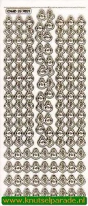 Stickervel transparant goud kerst MD357031 (Locatie: U138)