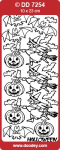 Stickervel zilver Halloween DD7254 (Locatie: F055)