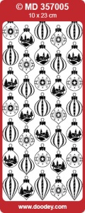 Stickervel zilver kerstballen MD357005 (Locatie: e066)