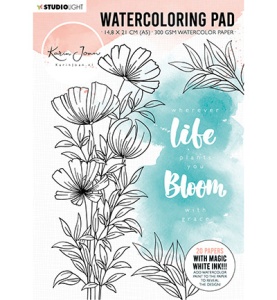 Studio Light Watercoloring pad A5 Karin Joan Blooming collection nr.01 20 vel WCPKJ01