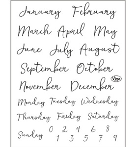 Viva Decor Clear Stamp Kalender/Bullet Journal 400320700 (Locatie: nn036)