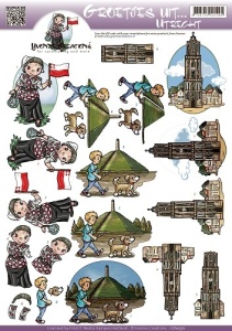 Yvonne Creations knipvel groetjes uit Utrecht CD10571 (Locatie: 1204)