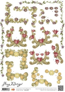 Amy Design knipvel bloemen CD10268 (Locatie: 2522)