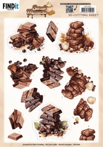 Berries Beauties knipvel chocolade CD12430 (Locatie: 0422)