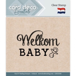 Card Deco Clear Stamp Welkom Baby CDESC030 (Locatie: nn257)
