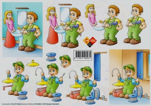 Carddeco knipvel klusjesman CD10003 (Locatie: 2238)