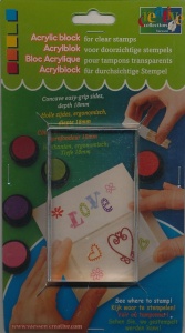Clear stamp acrylic block 18x60x100mm 36053-03 (Locatie: 4RR12 )