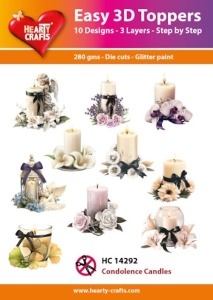 Hearty Crafts Easy 3D Toppers Condolence Candles HC14292