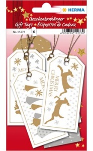 Herma cadeaukaartjes Merry Christmas 6 stuks 15273
