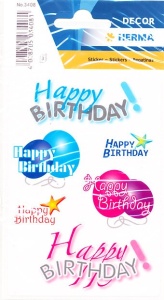 Herma stickers Happy Birthday 3 vel 3408 (Locatie: HE049) - Img 2
