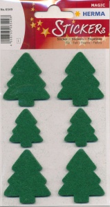 Herma stickers kerstbomen vilt 1 vel 6549 (Locatie: HE025)