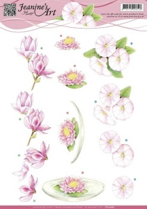Jeanine's Art knipvel roze bloemen CD10687 (Locatie: 2629)