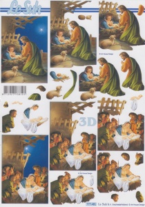 Le Suh, decoupage sheet, christmas 777481 (Locatie: 2760)
