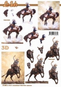 Le Suh decoupage sheet horses 777495 (Locatie: 2910)