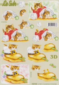 Le Suh knipvel poes in kerstmuts/schoen 4169765 (Locatie: 1117)