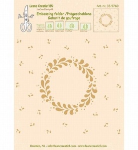 Leane Creatief embossing folder krans 35.9760 (Locatie: K1)