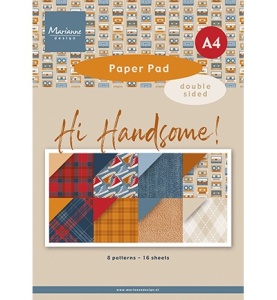 Marianne Design Paper Pad A4 Hi Handsome! PK9208